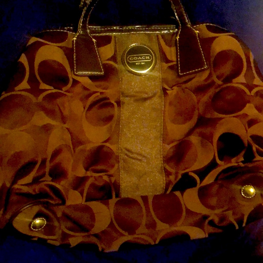 Brown coach purse
